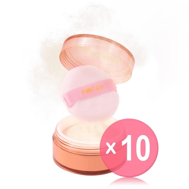 PINKFLASH-Oil Controller Translucent Loose Powder - 3 Colors 10pcs Bundle Set