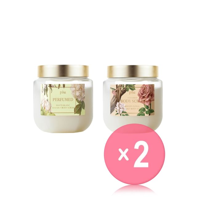 plu-Perfumed Sea Salt Body Scrub - 2 Types 2pcs Bundle Set