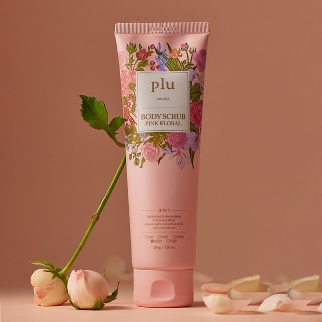 plu-Pink Floral Body Scrub