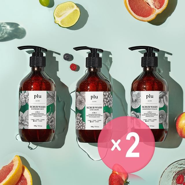 plu-Scrub Wash - 3 Types 2pcs Bundle Set