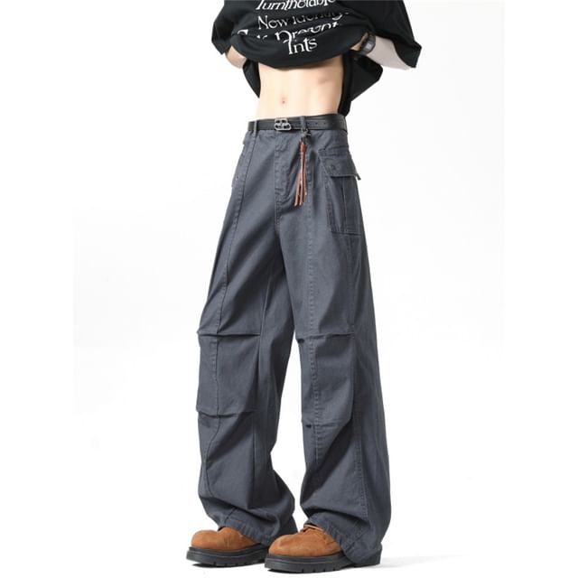 Plummie-Mid Rise Plain Straight Leg Pants