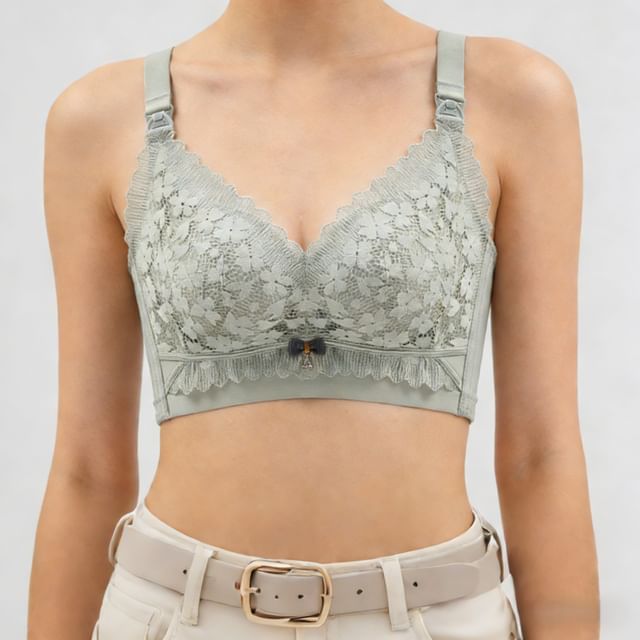 POKU-Maternity Lace Wireless Nursing Bra