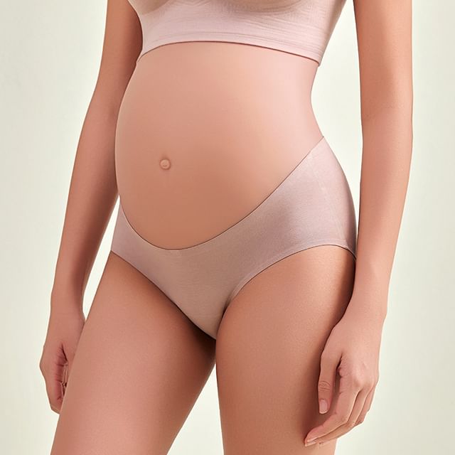 POKU-Maternity Low Rise Plain Seamless Panty