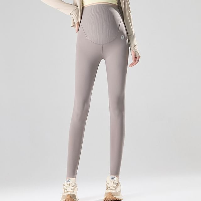 POKU-Maternity Plain Leggings