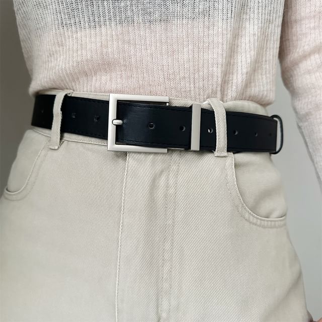 Pompabee-Faux Leather Belt