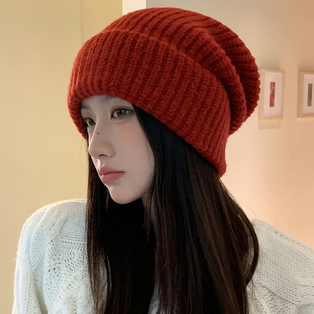 Pompabee-Plain Knit Beanie