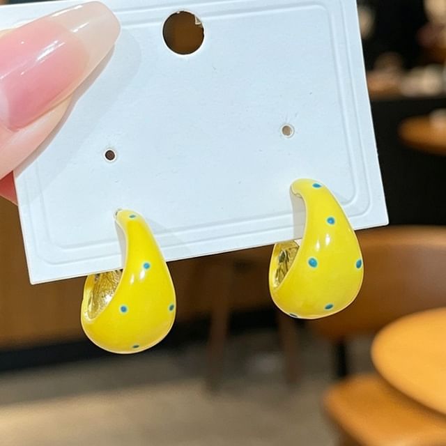 Poppin-Dotted Open Hoop Earring