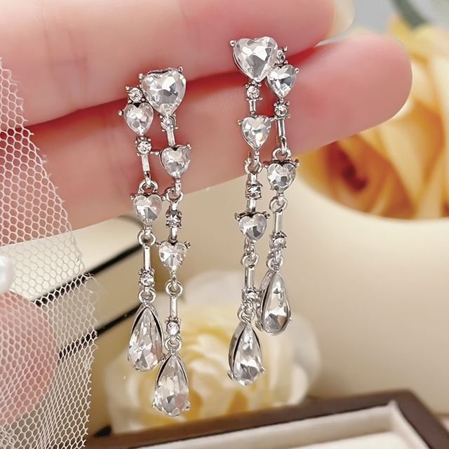 Poppin-Rhinestone Drop Earring