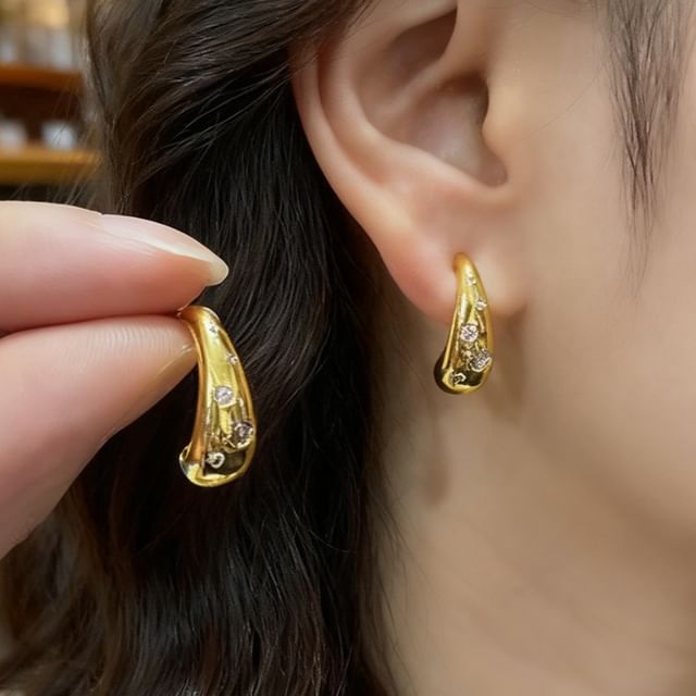 Poppin-Rhinestone Drop Earring