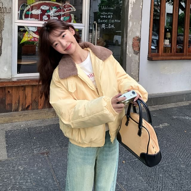 Porstina-Collared Padded Zip-Up Jacket