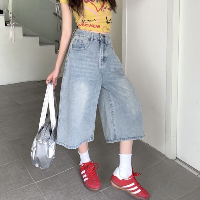 Porstina-Mid Rise Washed Jorts