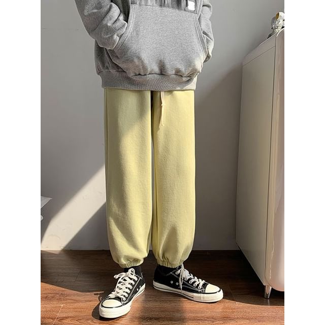 POSI-Drawstring Waist Plain Harem Pants