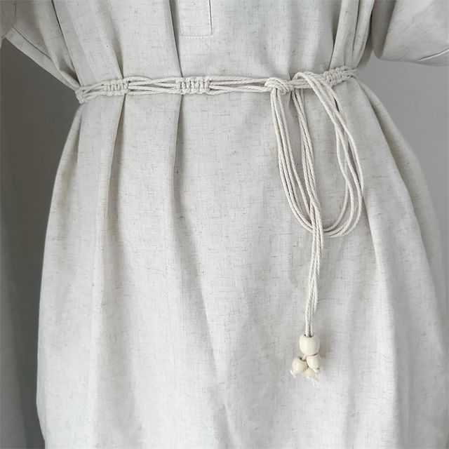 Poyol-Bead Braided String Belt