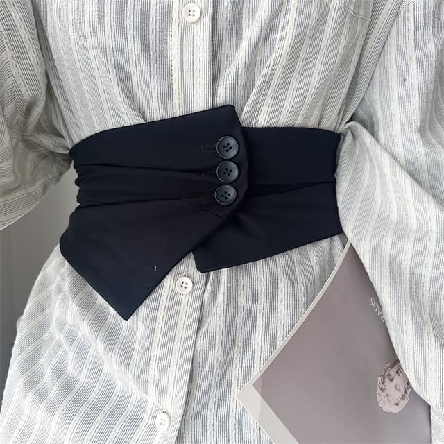 Poyol-Buttoned Waist Belt