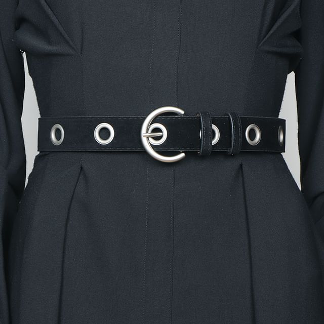 Poyol-Faux Leather Plain Belt