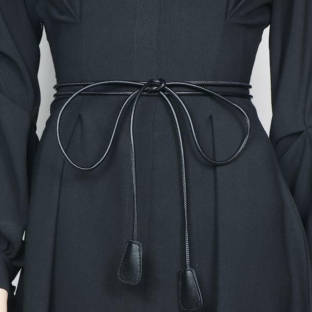 Poyol-Faux Leather Robe Belt