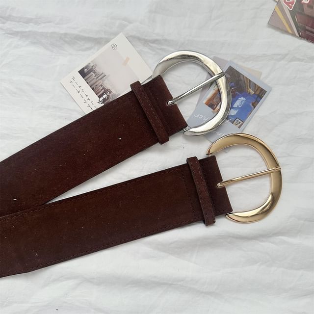 Poyol-Faux Suede Belt