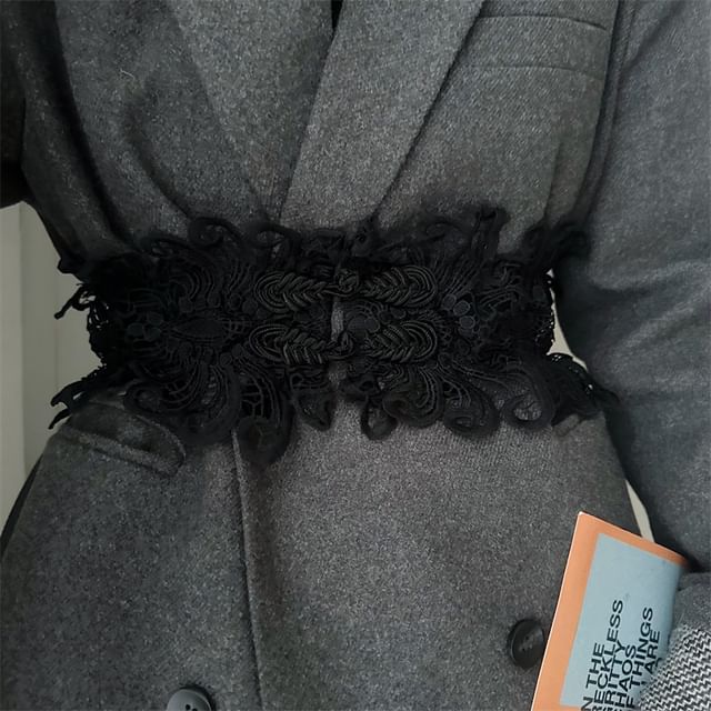 Poyol-Plain Lace Elastic Belt