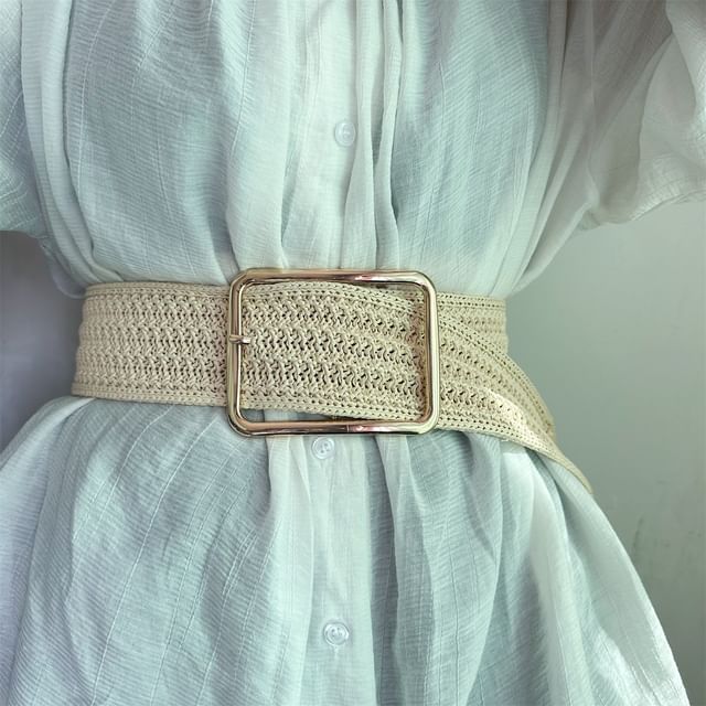Poyol-Square Buckle Thick Belt