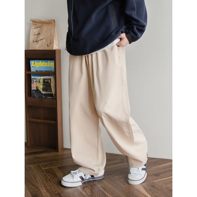 preppyfella-Unisex Plain Straight-Cut Loose Pants
