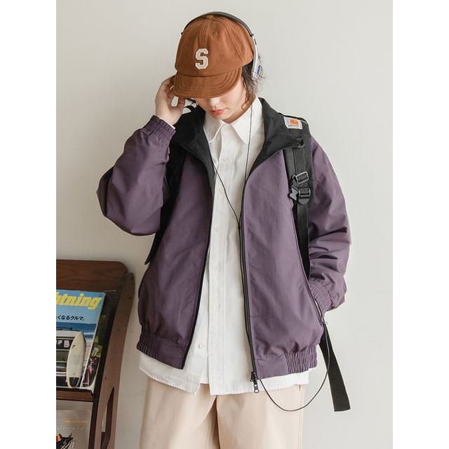preppyfella-Unisex Reversible Colorblock Jacket