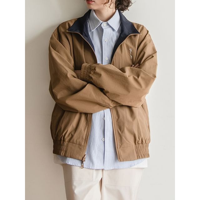 preppyfella-Unisex Reversible Colorblock Jacket