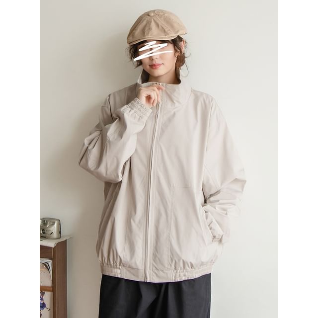 preppyfella-Unisex Stand-Collar Loose Jacket