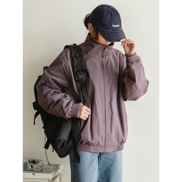 preppyfella-Unisex Stand-Collar Loose Jacket