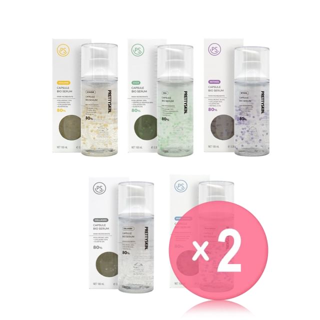 Pretty skin-Capsule Bio Serum - 5 Types 2pcs Bundle Set
