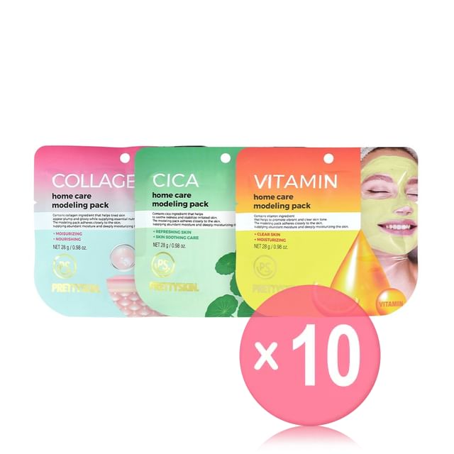 Pretty skin-Home Care Modeling Pack - 3 Types 10pcs Bundle Set