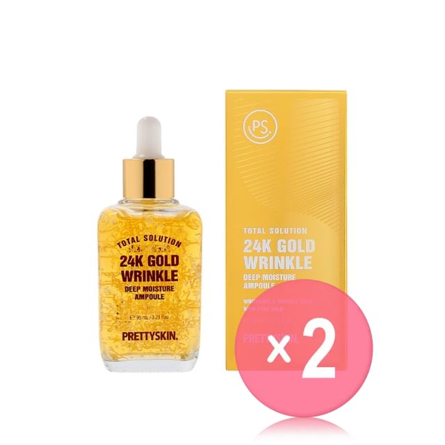 Pretty skin-Total Solution 24K Gold Wrinkle Deep Moisture Ampoule 2pcs Bundle Set