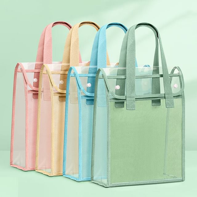 princesseria-Plain Mesh Document Bag Various Designs