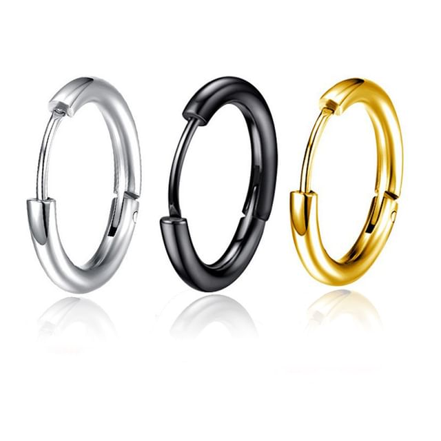 Prushia-Plain Metal Hoop Earring