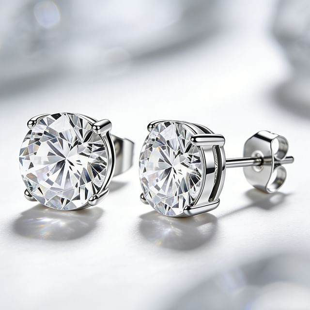 Prushia-Rhinestone Alloy Stud Earring Various Designs