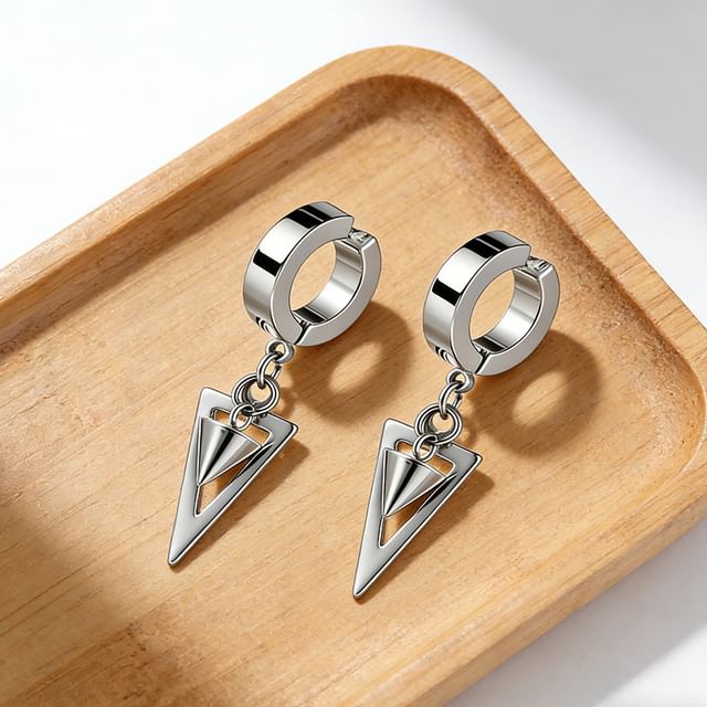 Prushia-Stud Alloy Drop Ear Cuff
