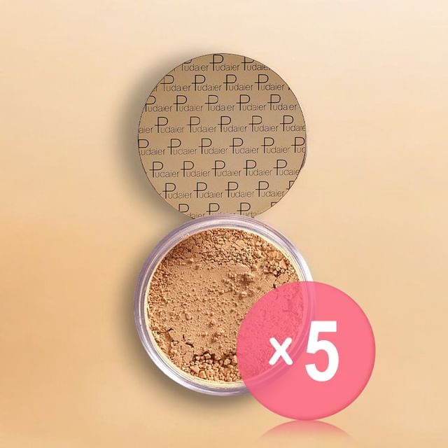 Pudaier-Crystal Bronzing Multi-Purpose Loose Powder - 8 Colors 5pcs Bundle Set