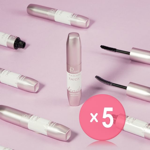 Pudaier-Hyper Curl Mascara Thick - 2 Colors 5pcs Bundle Set