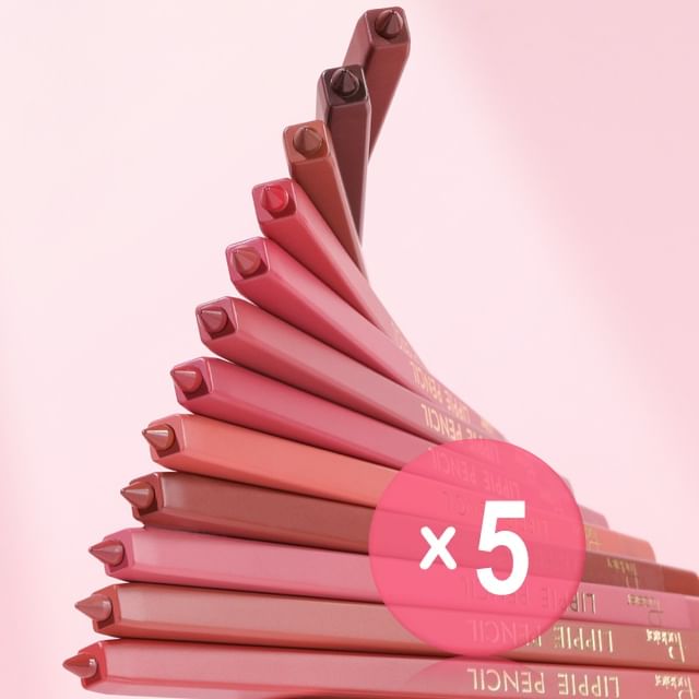 Pudaier-Crayon à lèvres mat - 12 teintes - lot de 5