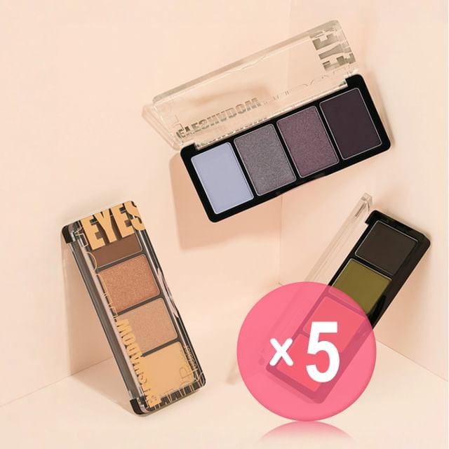 Pudaier-Matte Quad Eyeshadow Palette - 10 Types 5pcs Bundle Set