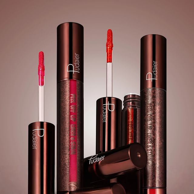 Pudaier-Metallic Long-Lasting Peel-Off Lip Tint - Lip Tint Metálico Peel Off de Longa Duração - 5 Cores