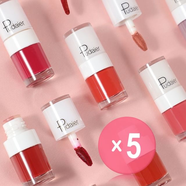 Pudaier-Mini Candy Matte Liquid Lipstick - 16 Colors 5pcs Bundle Set