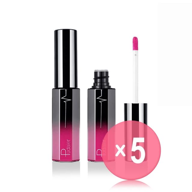 Pudaier-Semi Matte Liquid Lipstick - 36 Colors 5pcs Bundle Set