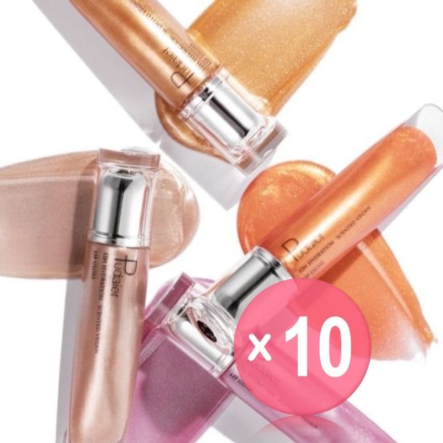 Pudaier-Shiny Moisturizing Lip Gloss - 8 Colors 10pcs Bundle Set