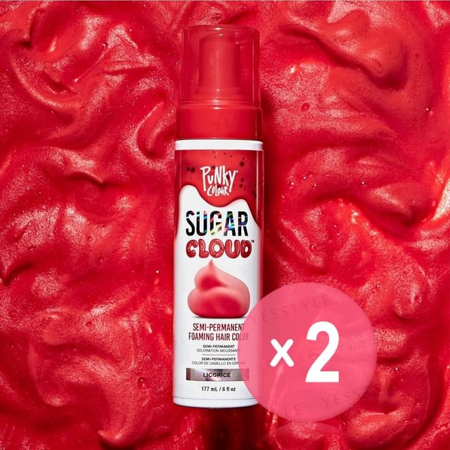 Punky Colour-Sugar Cloud Semi Permanent Foam Color Licorice 2pcs Bundle Set