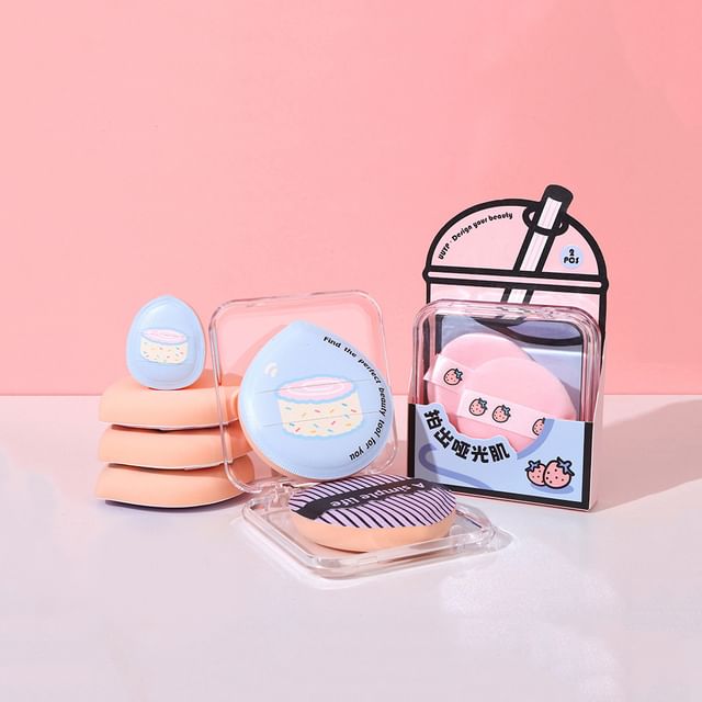 Powder Puff Design PureSnow - Cartoon Powder Puff (Various Designs) / Set | YesStyle