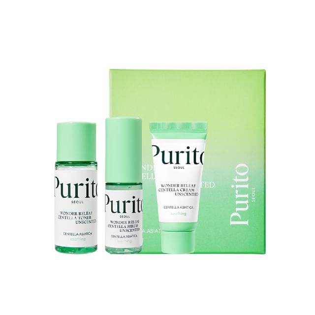 Purito SEOUL-Set de viaje de la línea sin fragancia Centella Unscented MINI-3 Productos