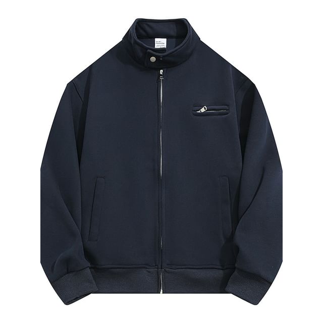 purplelouve-Plain Zip Jacket