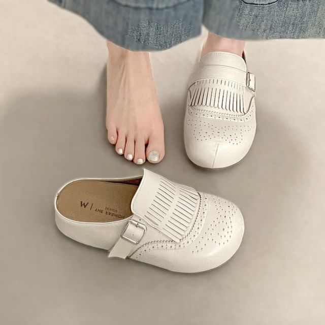 Queen Zoo-Brogue Buckled Mules
