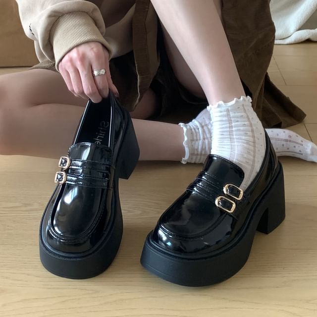 Queen Zoo-Platform Buckled Loafers