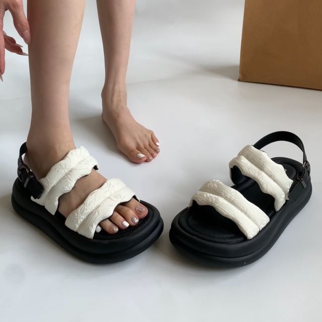 Queen Zoo-Platform Ruffle Trim Sandals